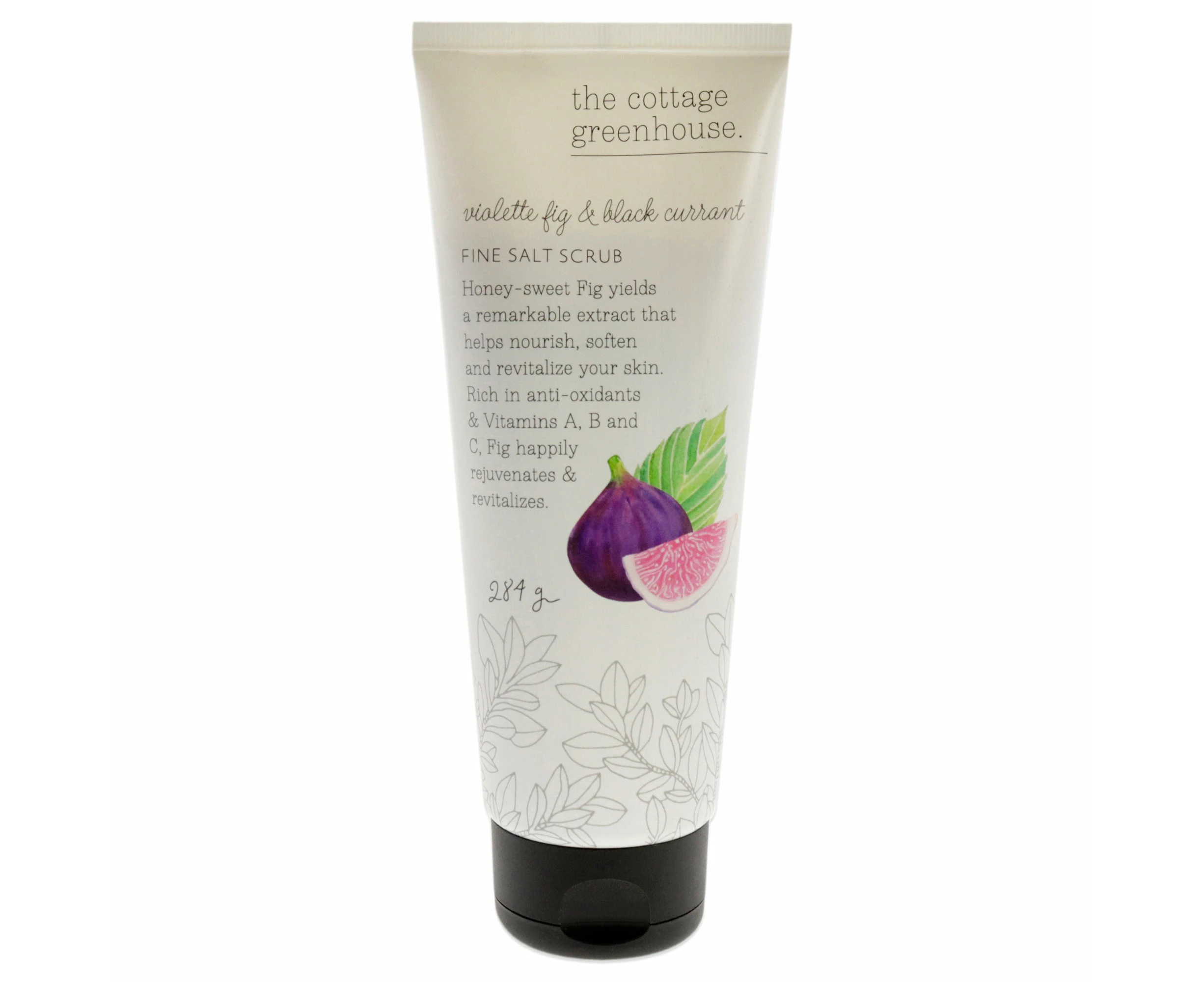 The Cottage Greenhouse Fine Salt Scrub - Violette Fig and Black Currant for Unisex 10 oz Scrub Variant Size Value 10 oz