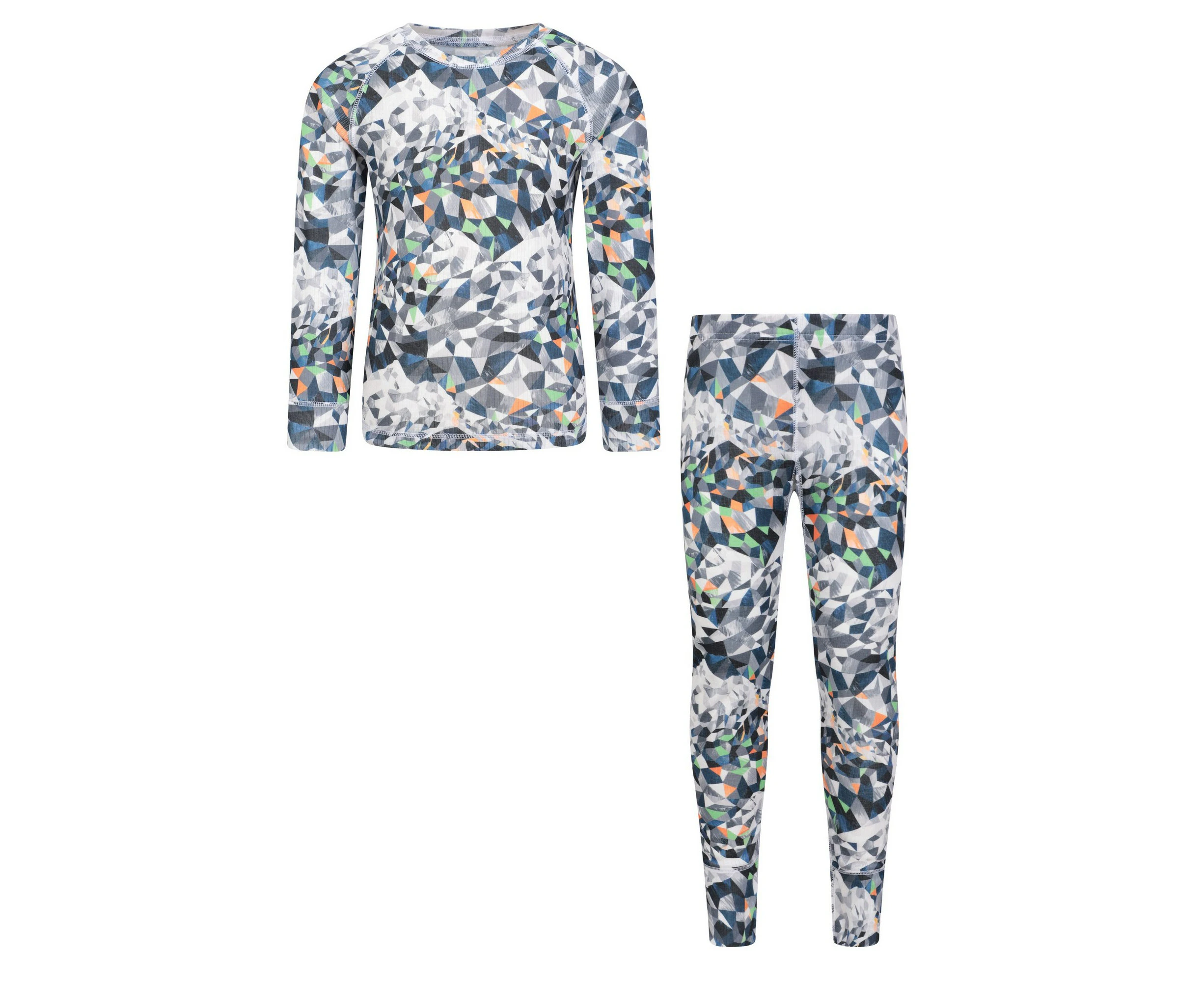 Mountain Warehouse Childrens/Kids Talus Geometric Base Layer Set (Monochrome) - MW2248