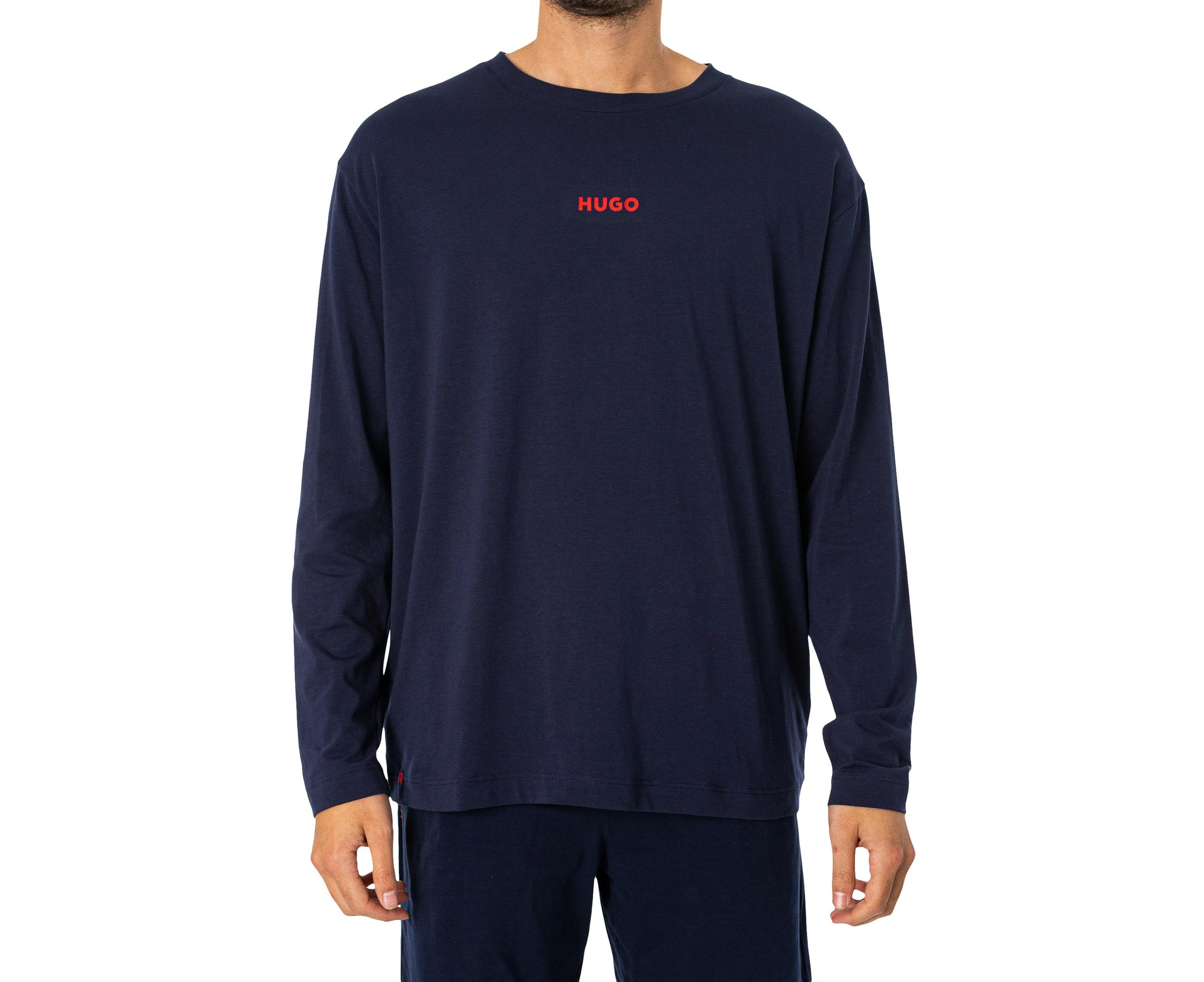 HUGO Men's Linked Longue Longsleeved T-Shirt - Blue