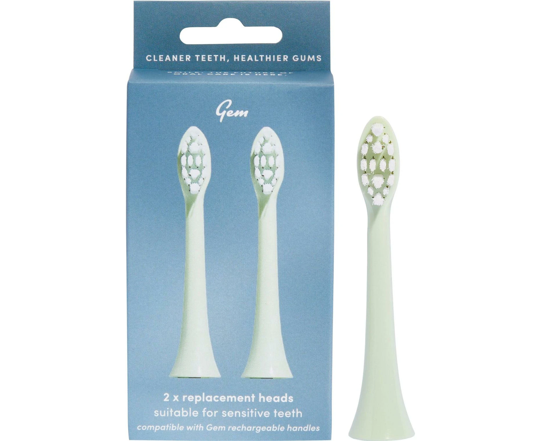 Electric Toothbrush Replacement Heads, 2 Pack (Mint)