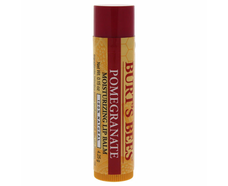 Burts Bees Pomegranate Moisturizing Lip Balm by Burts Bees for Unisex - 0.15 oz Lip Balm