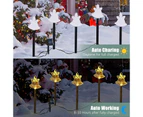 Set of 5 Christmas Decorations, Solar Christmas Stake Lights,  Solar Christmas Landscape Lights