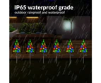 4 Pack Solar Christmas Tree Garden Stake Lights, Solar Christmas Tree Yard Landscape Pathway Lights