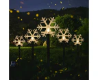 Set of 5 Solar Christmas Snowflake Lights, Christmas Decorations, Solar Christmas Landscape Lights