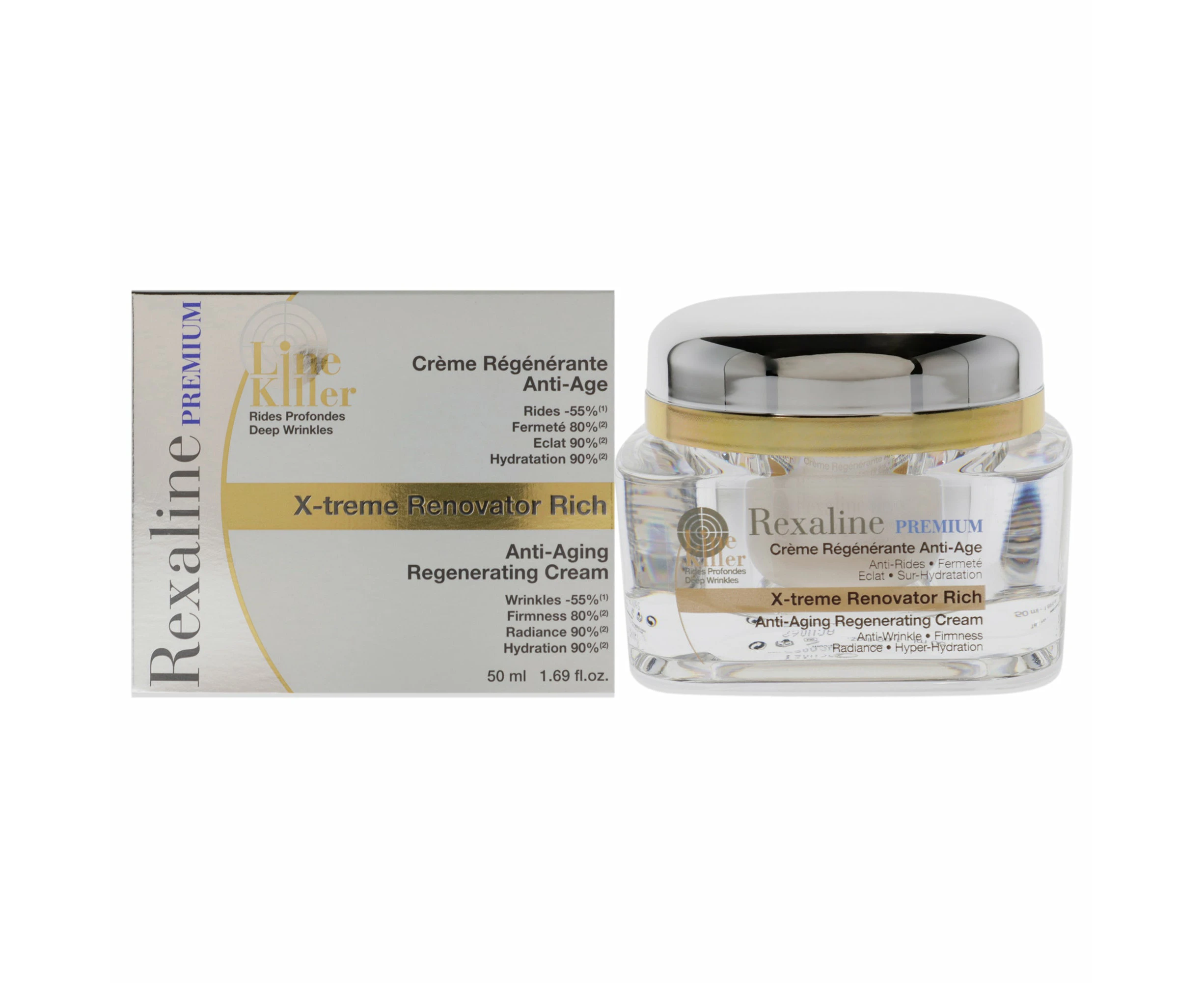 Rexaline Line Killer X-Treme Renovator Rich Anti-Aging Regenerating Cream For Unisex 1.69 oz Cream Variant Size Value 1.69 oz