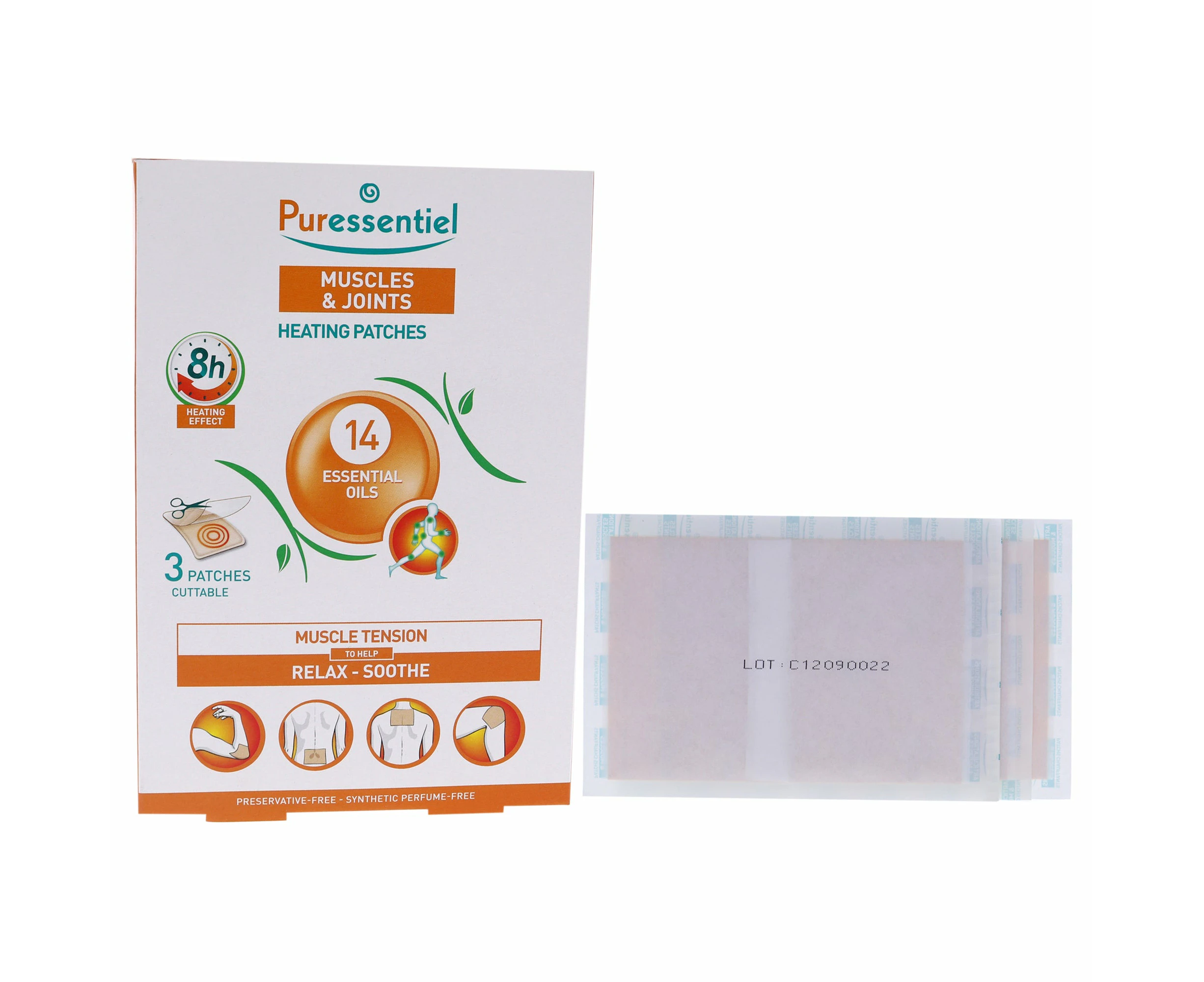 Muscles and Joints Heating Patches by Puressentiel for Unisex - 3 Pc Patches