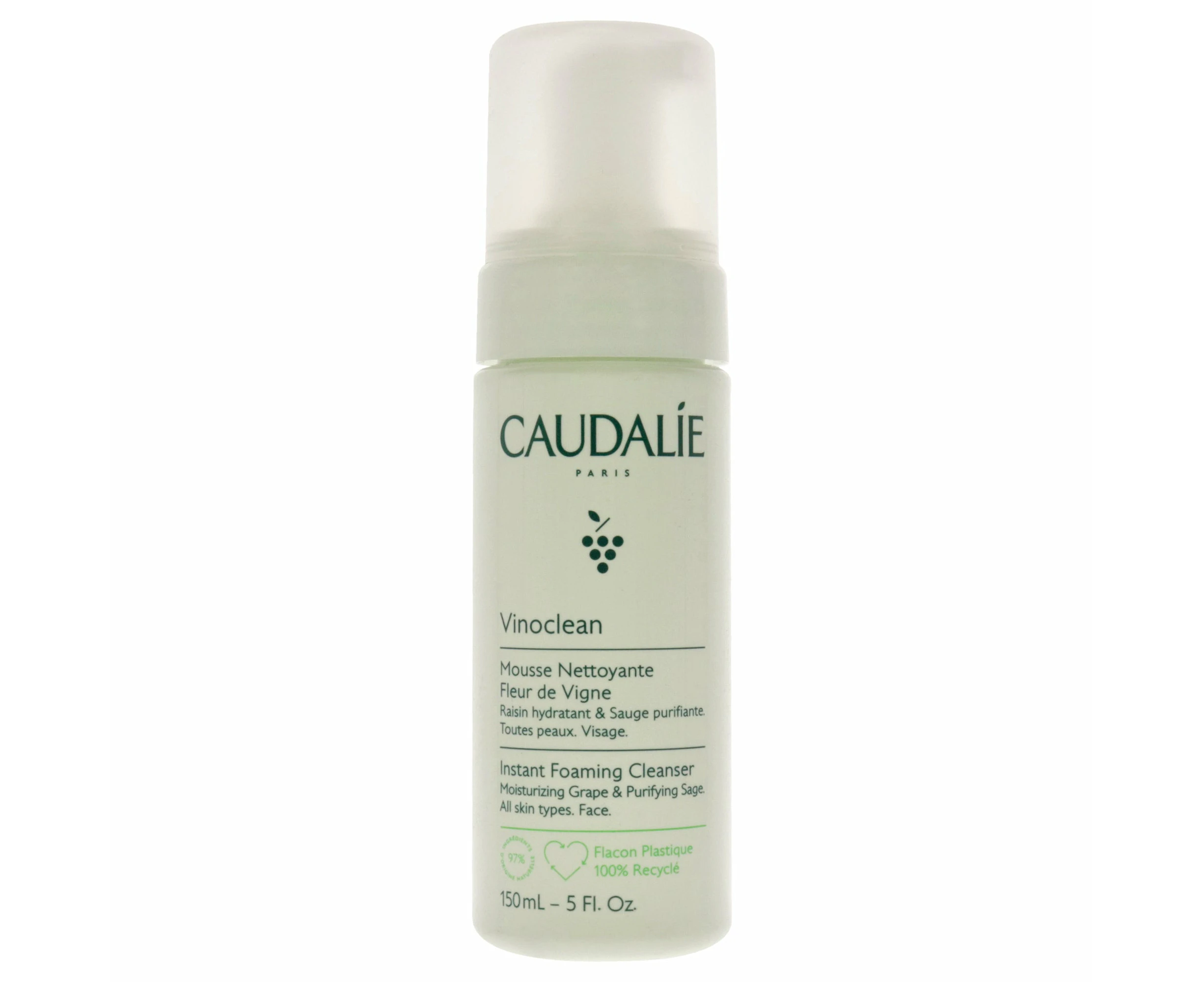 Instant Foaming Cleanser by Caudalie for Unisex - 5 oz Foam