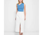 Sleeveless Asymetrical Crepe Knit Top - Preview