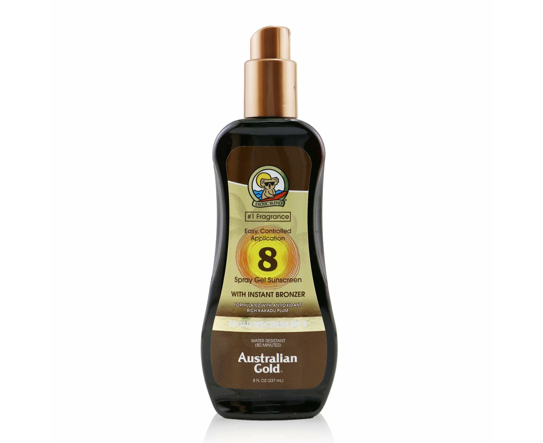 Australian Gold Spray Gel Sunscreen SPF 8 with Instant Bronzer  237ml/8oz