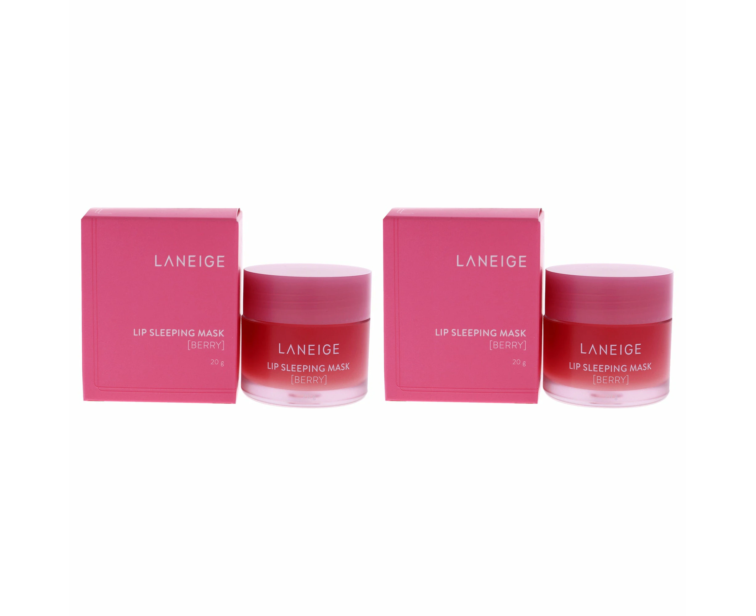 Laneige Lip Sleeping Mask - Berry by Laneige for Women - 0.7 oz Lip Mask - Pack of 2