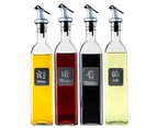 1pc Glass Sauce Vinegar Oil Bottle Oil Dispenser Container Gravy Boats Condiment Seasoning Bottle Olive Oil Dispenser Kitchen - A