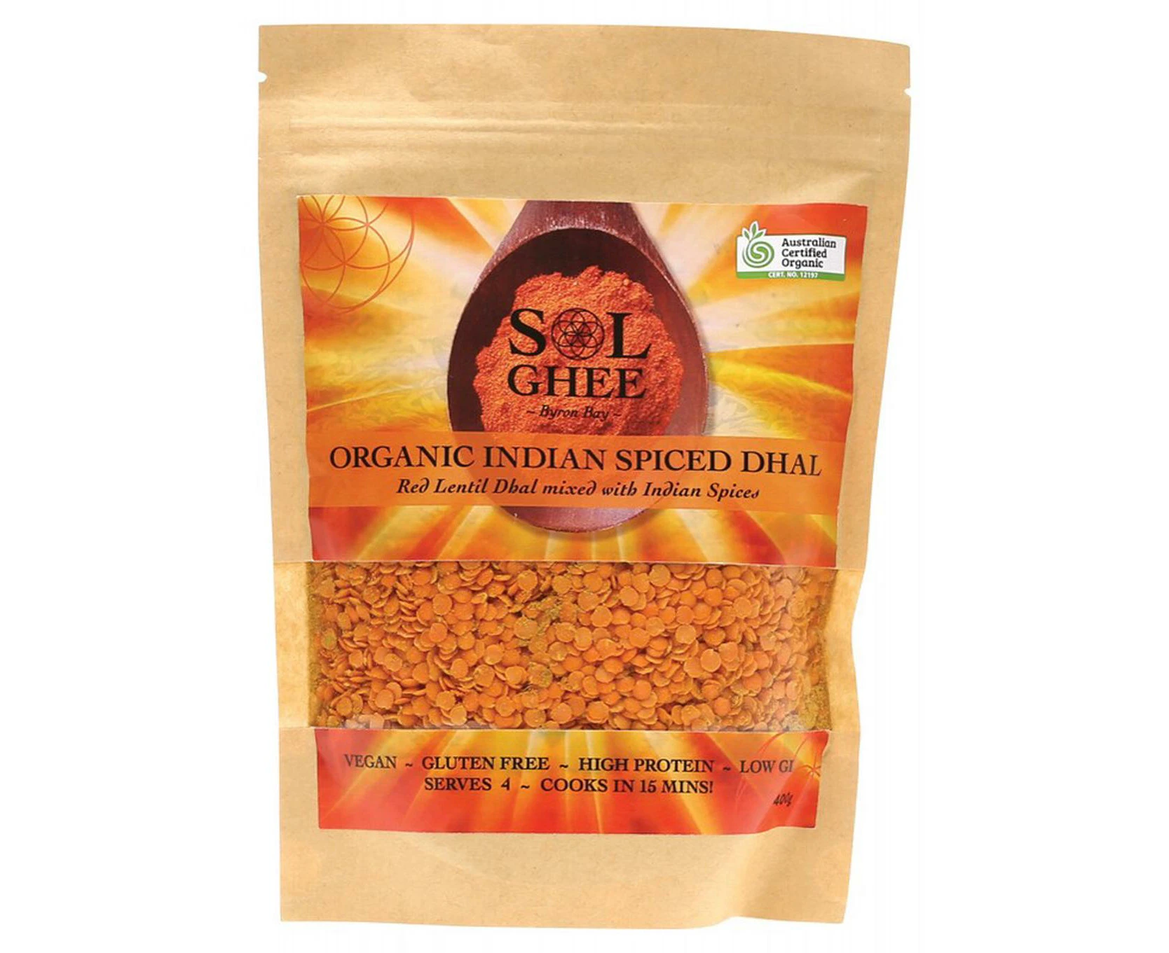 Organic Indian Spiced Dhal Red Lentil Dhal Mix - 400g