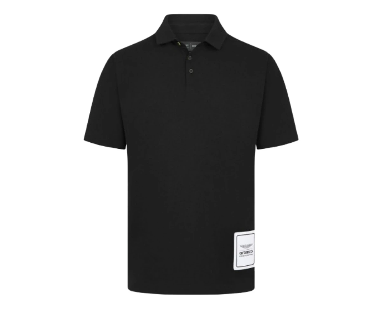 2024 Aston Martin Mens Logo Polo Shirt (Black)