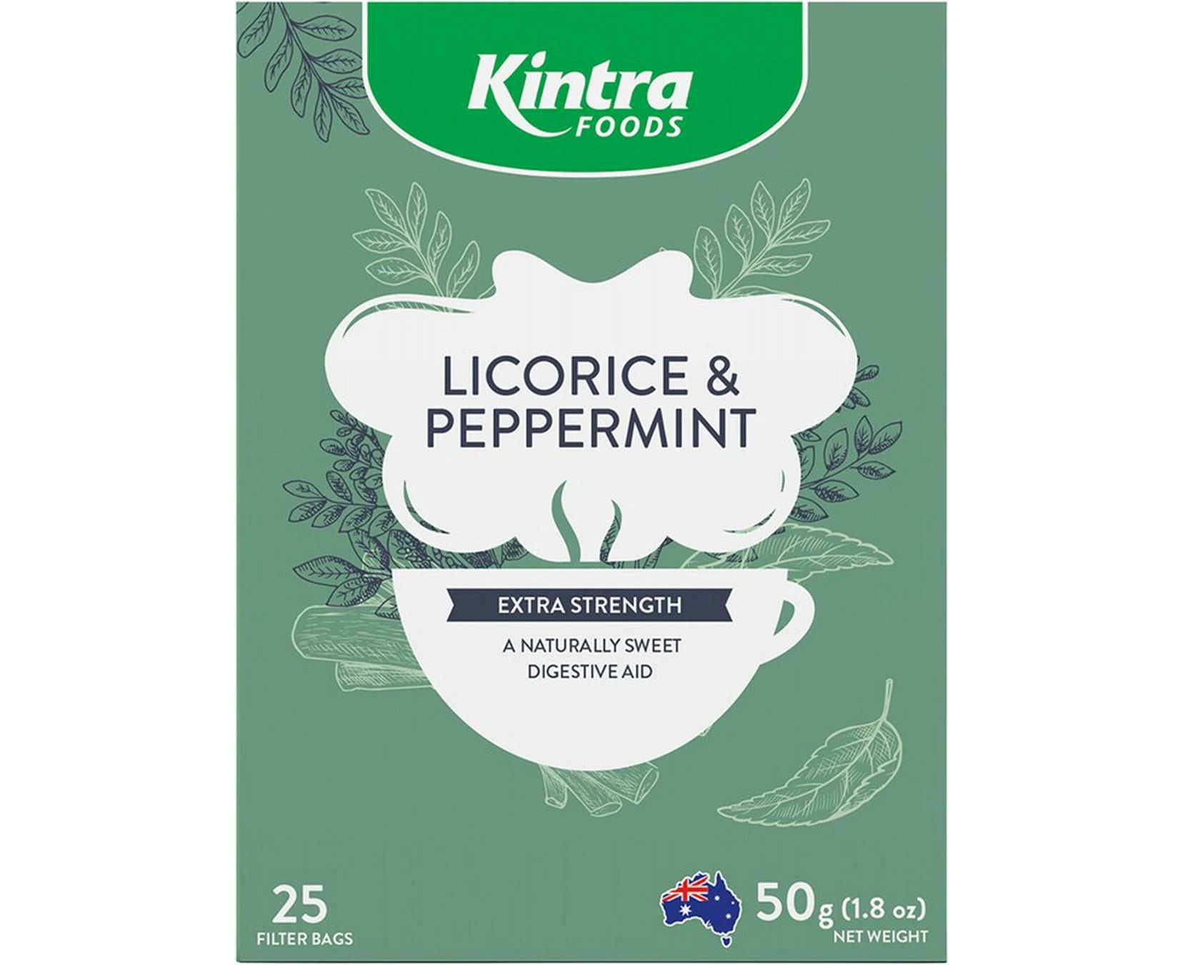 Herbal Tea Bags, 25 Pieces (Licorice & Peppermint)