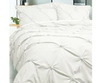 Bloomington Puffy Quilt Cover Set White Double