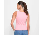 Double Layer Boat Neck Tank Top - Lily Loves