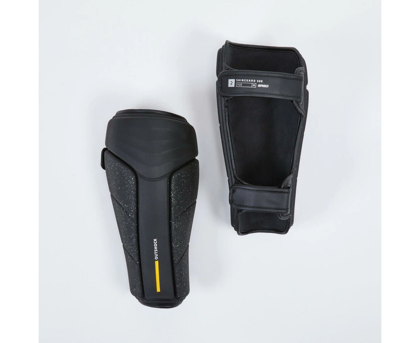 DECATHLON OUTSHOCK Outshock 500 Ergonomic Shin Guards - Black