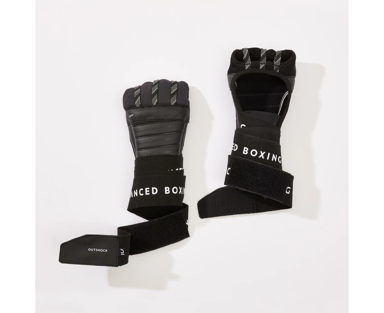 DECATHLON OUTSHOCK Boxing Liner Gloves 500 Ergo - Black