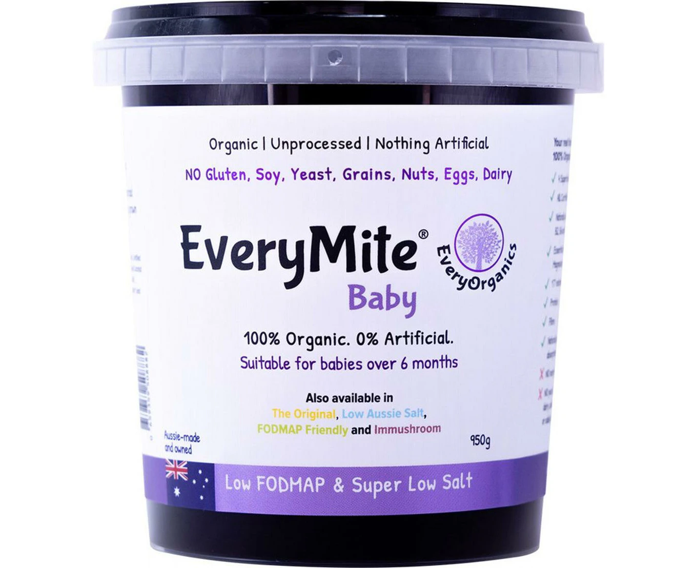 Everymite Baby (Low Fodmap & Super Low Salt) - 950g