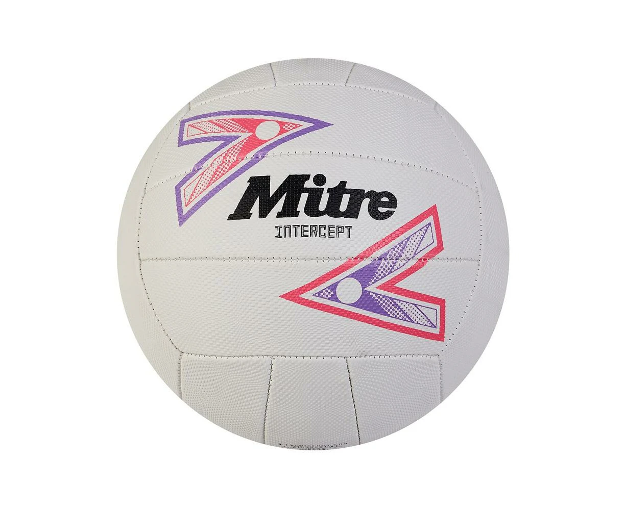 Mitre 2024 Intercept Netball (White/Purple/Pink) - CS2199