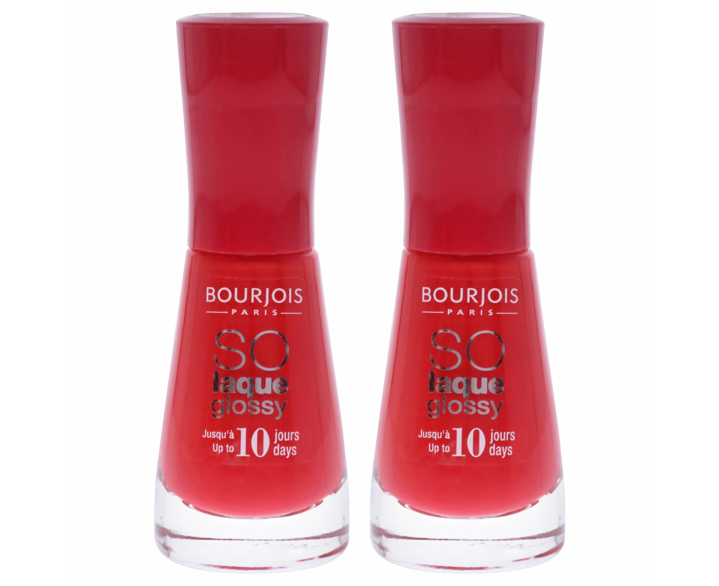 So Laque Glossy - 02 Prepphibiscus by Bourjois for Women - 0.3 oz Nail Polish - Pack of 2