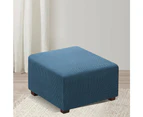 COMFEYA Square Ottoman Cover Premium Furniture Protector with Elastic Bottom - grey