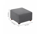 COMFEYA Square Ottoman Cover Premium Furniture Protector with Elastic Bottom - grey