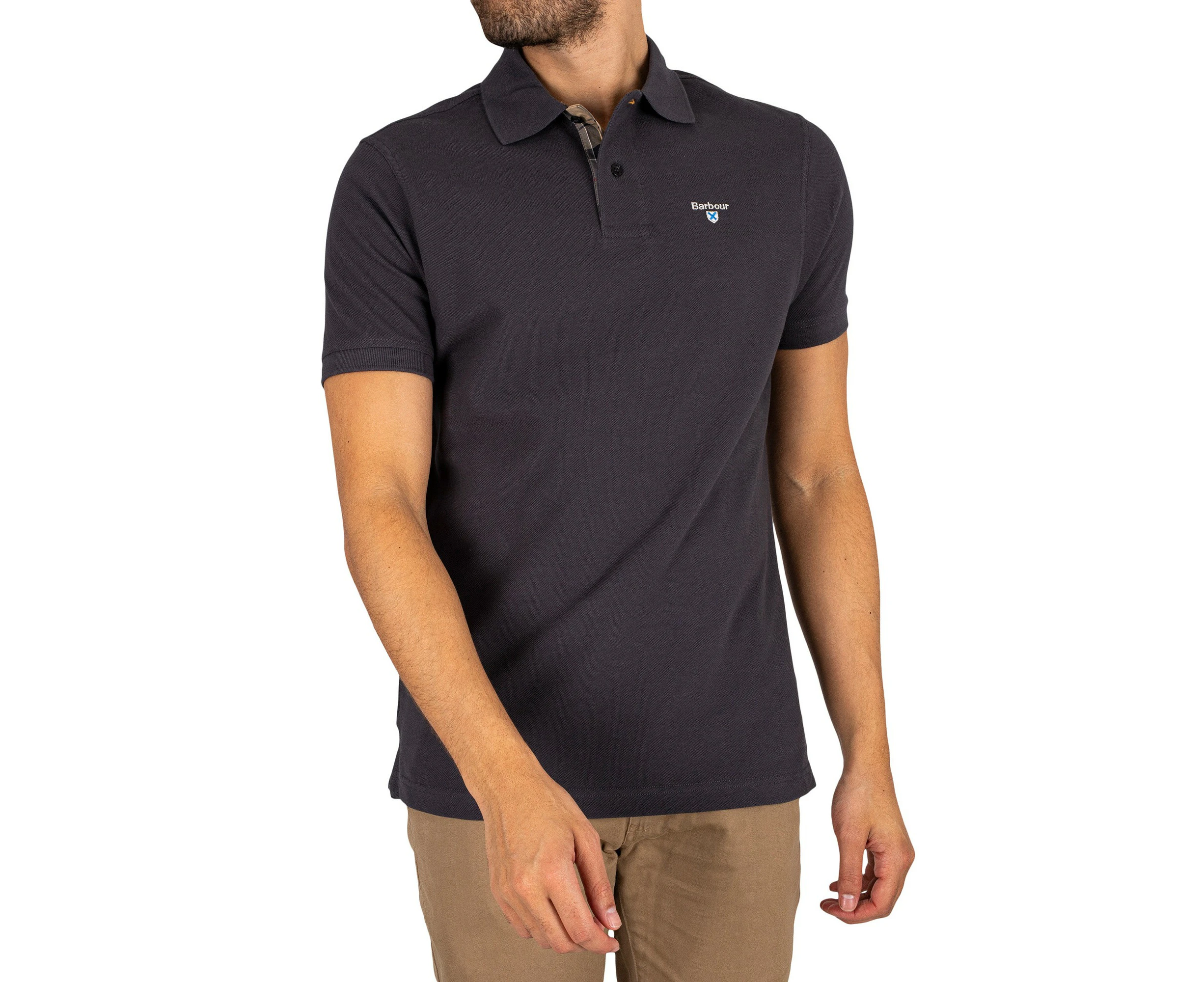 Barbour Men's Tartan Pique Polo Shirt - Blue