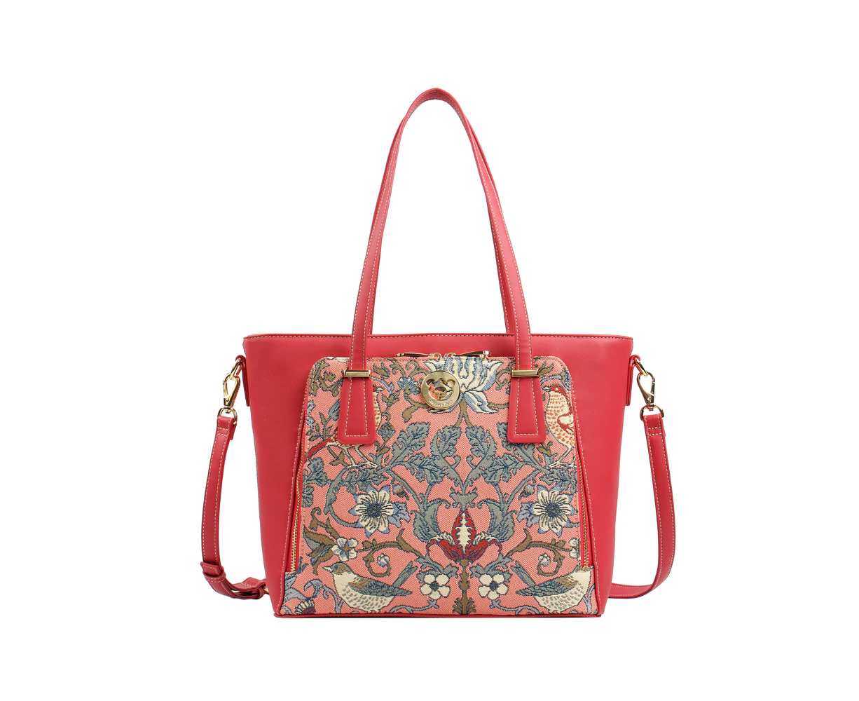 Henney Bear Strawberry and Bird Classic Handbag