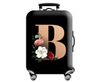 Travel Suitcase Protective Covers Thick Elastic Luggage Cover Protector for 19"-32"Baggage Travel Bag Case Gold Letter Printed-B