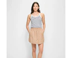 Target European Linen Pull On Mini Skirt