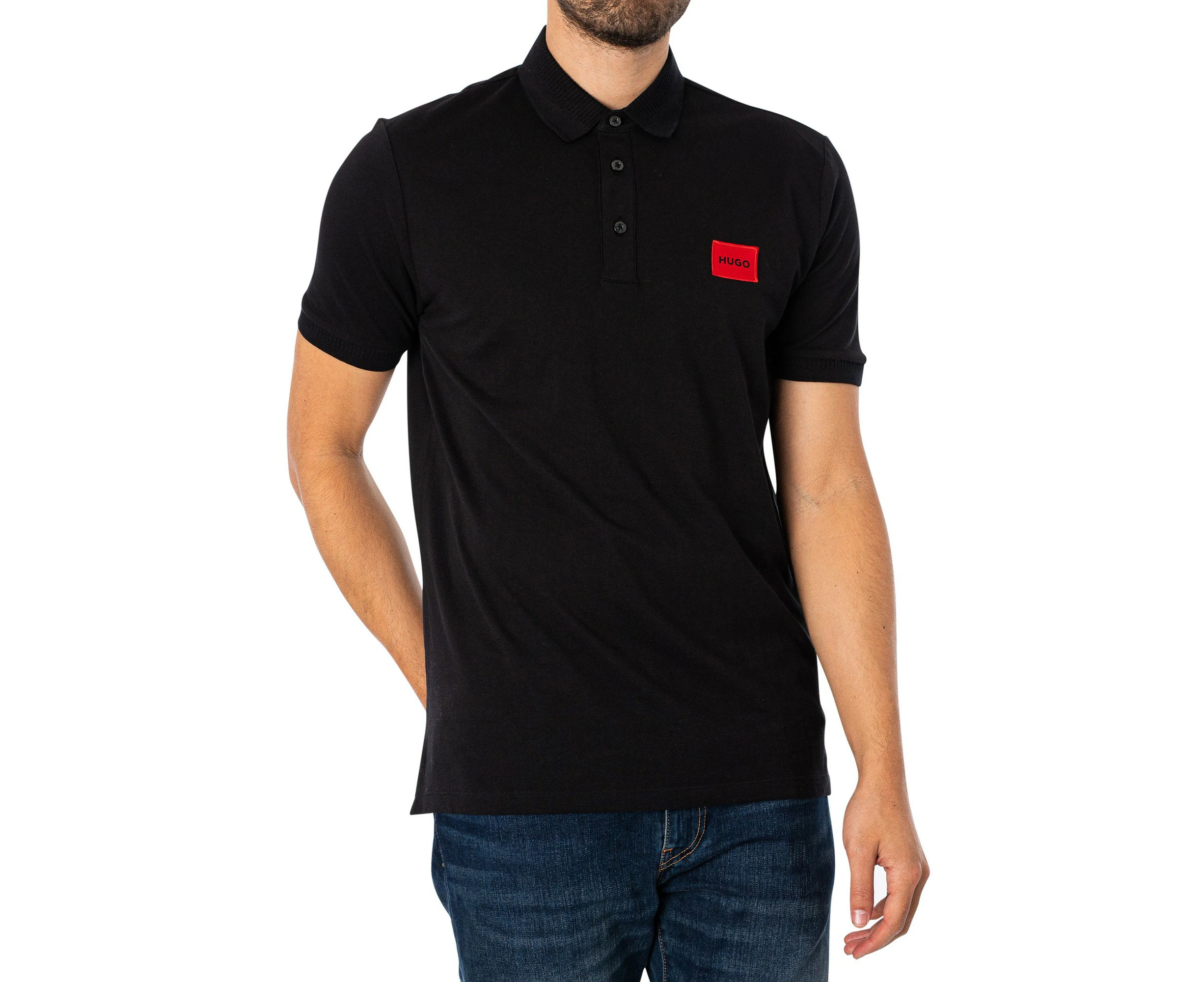 HUGO Men's Dereso222 Polo Shirt - Black