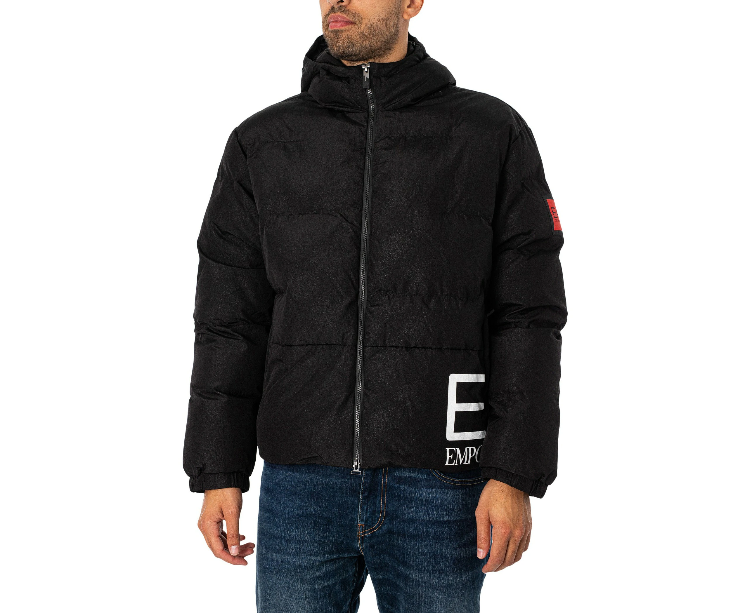 EA7 Men's Side Logo Bomber Jacket - Black