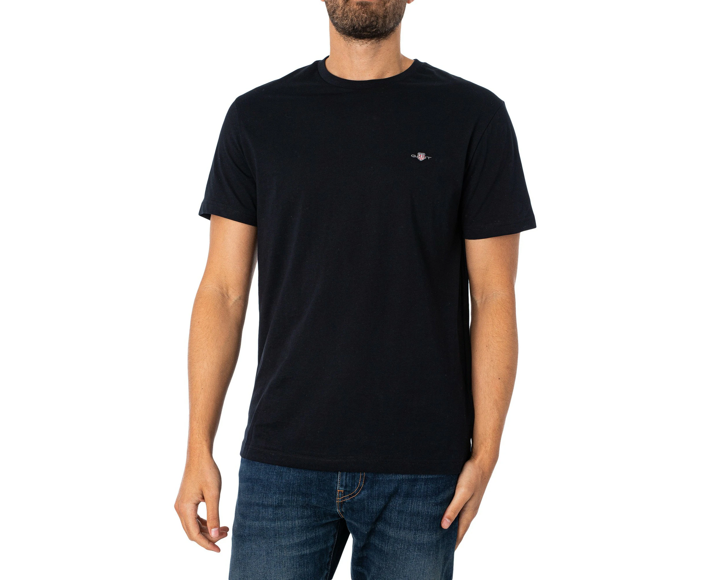 GANT Men's Regular Shield T-Shirt - Black