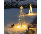 Solar Metal Christmas Tree Light, Christmas Decorations, Christmas Solar Pathway Lights, 50cm