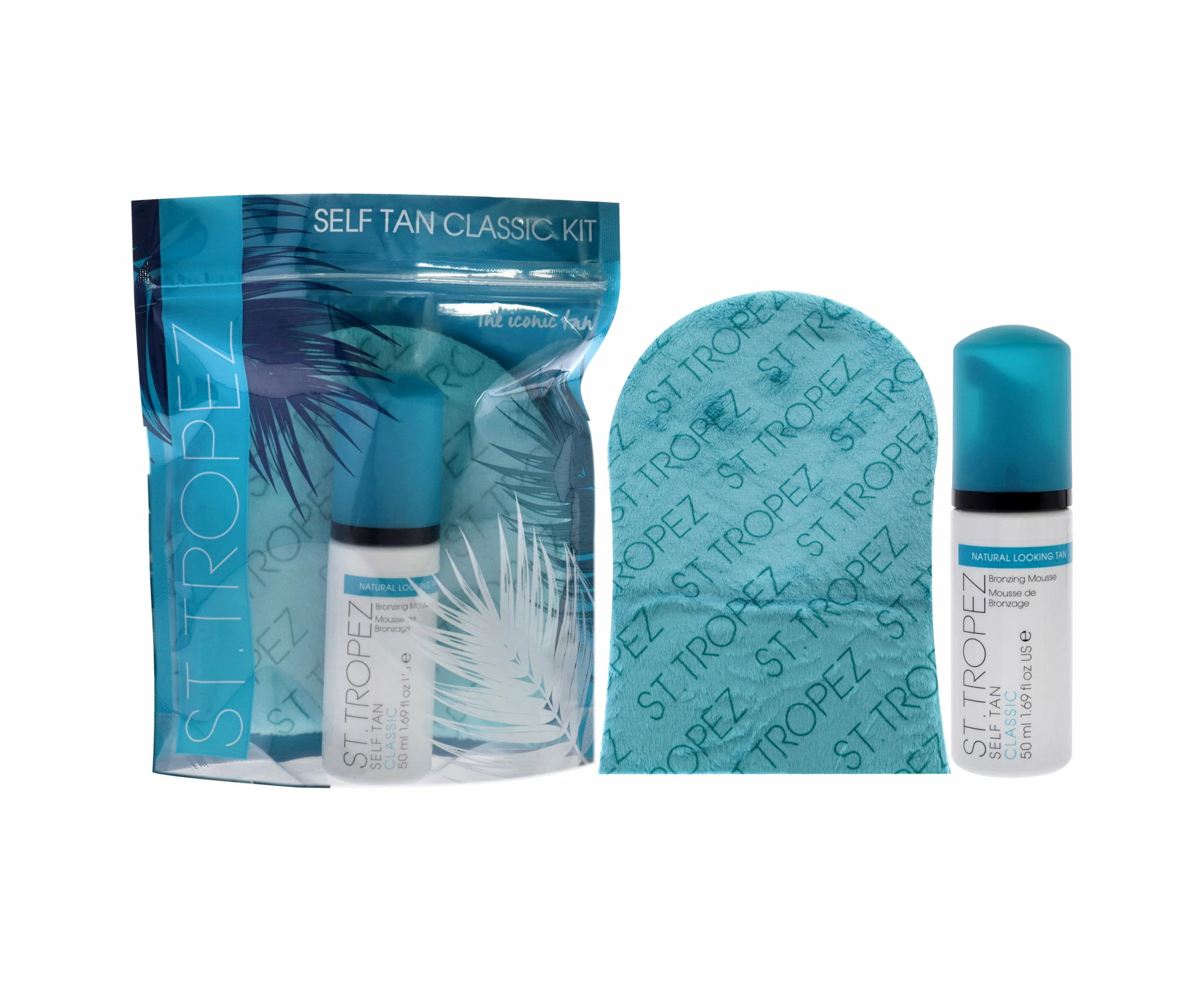 St. Tropez Self Tan Classic Kit by St. Tropez for Unisex - 2 Pc 1.69oz Bronzing Mousse, Velvet Mitt