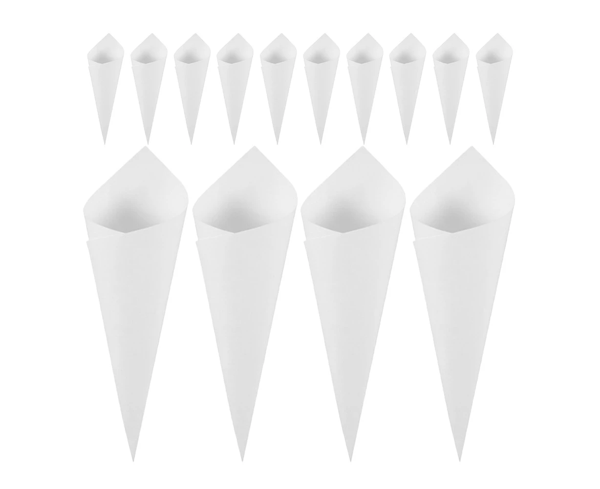 60pcs Wedding Confetti Cones Kraft Paper Tapers Cone Flower Holder Party Supply