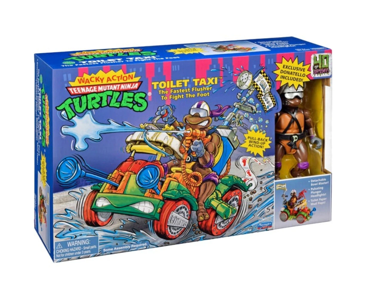 Teenage Mutant Ninja Turtles 40th Anniversary Classic Toilet Taxi with Donatello Action Figure