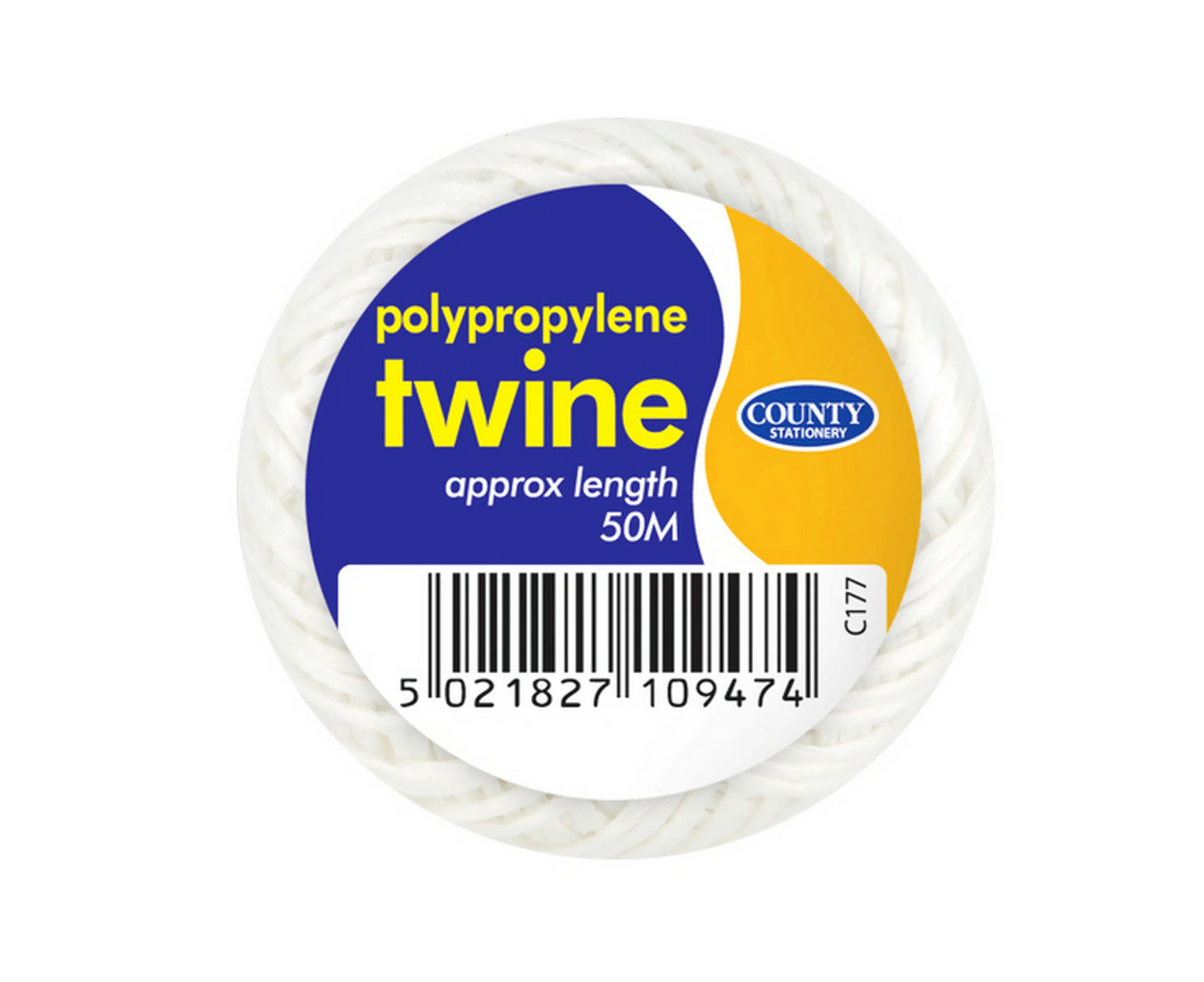 County Stationery Polypropylene String Balls (Pack Of 10) (White) - SG8913