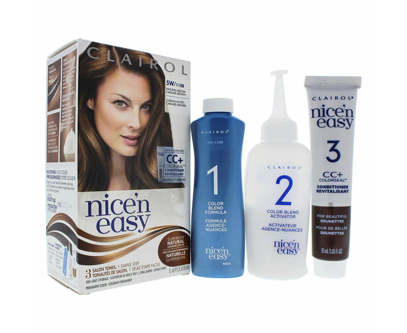 Clairol Nice n Easy Permanent Color - 5W Medium Mocha Brown For Women 1 Application Hair Color