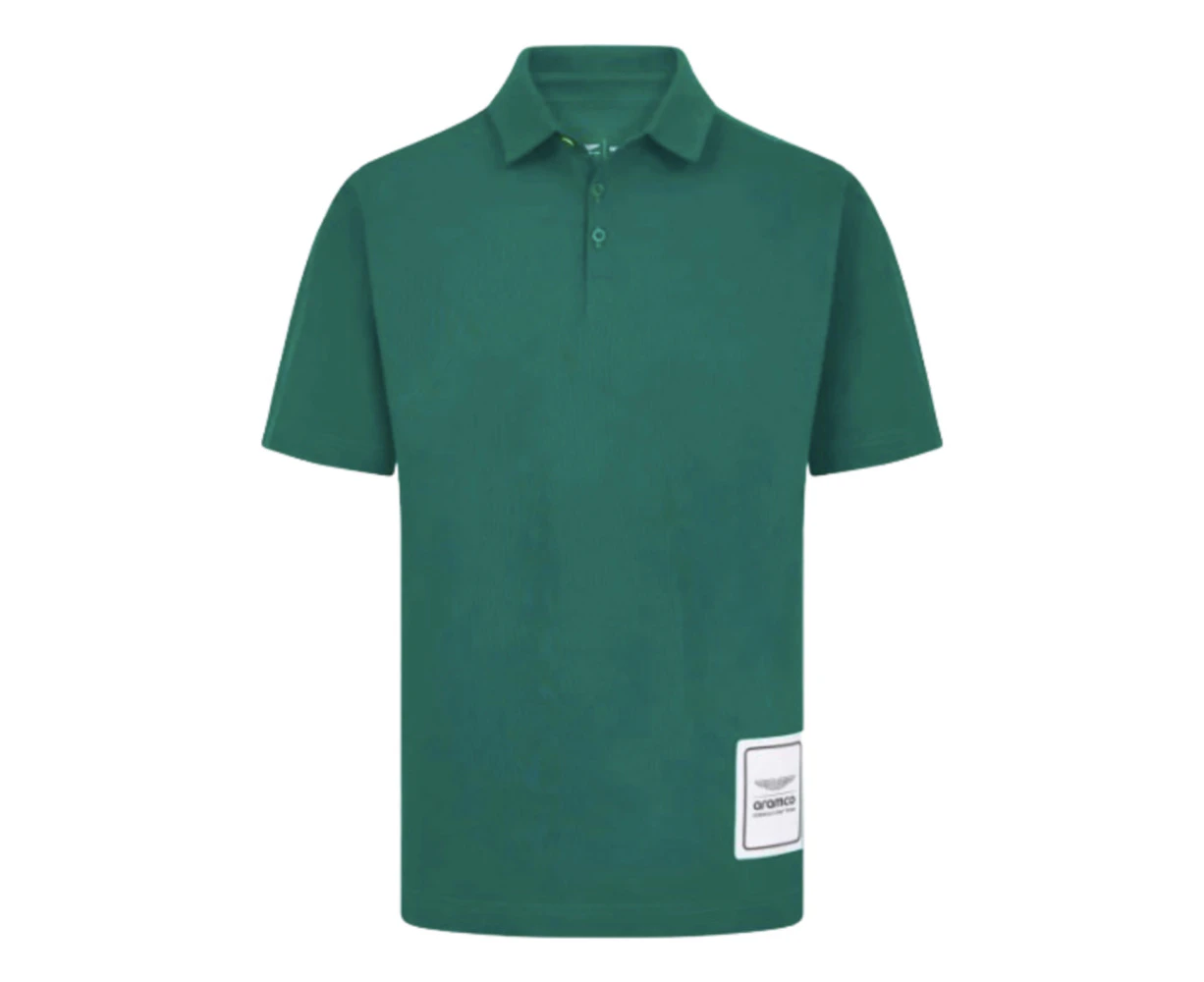 2024 Aston Martin Mens Logo Polo Shirt (Green)