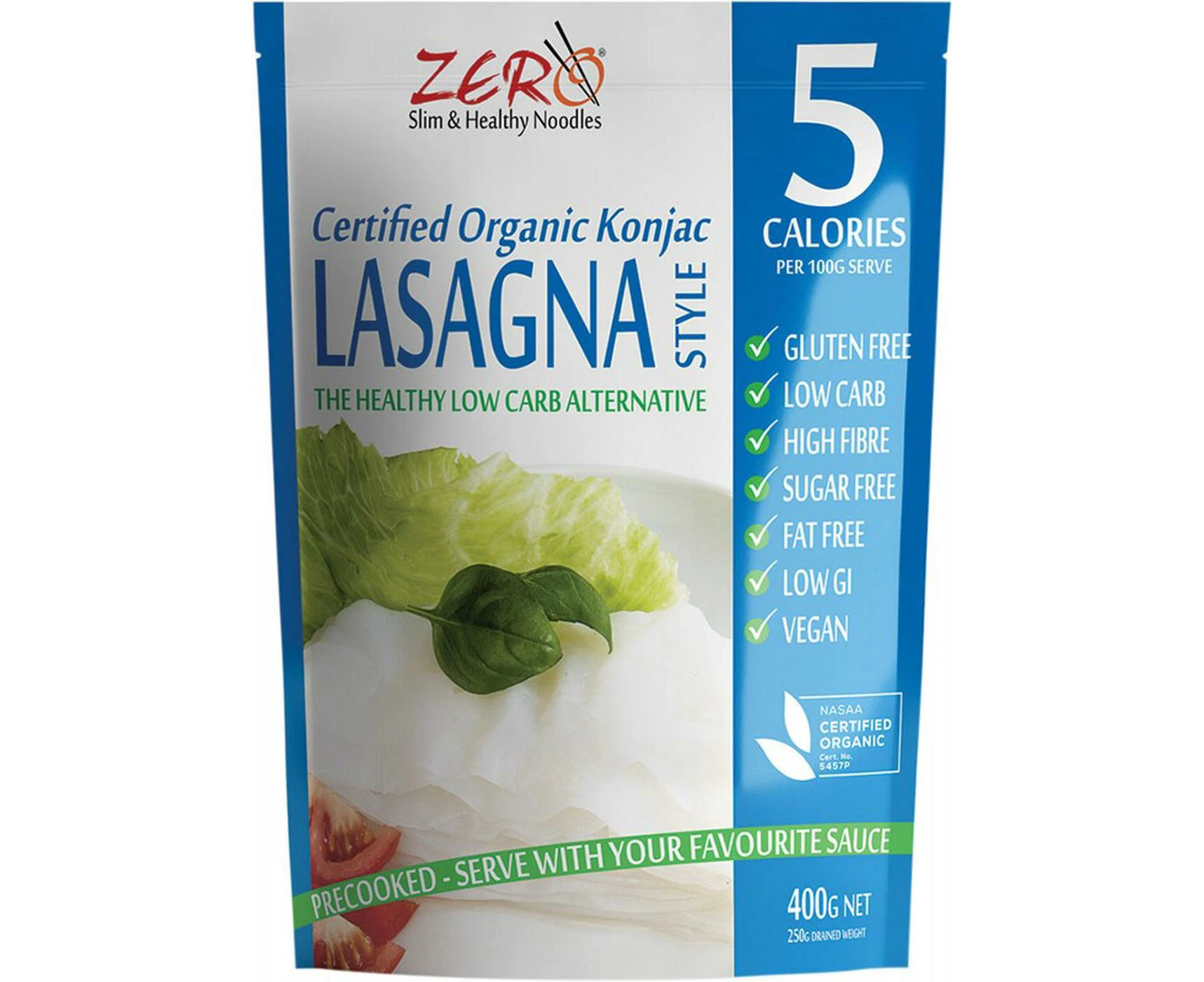 Certified Organic Konjac (Lasagna Style) - 400g