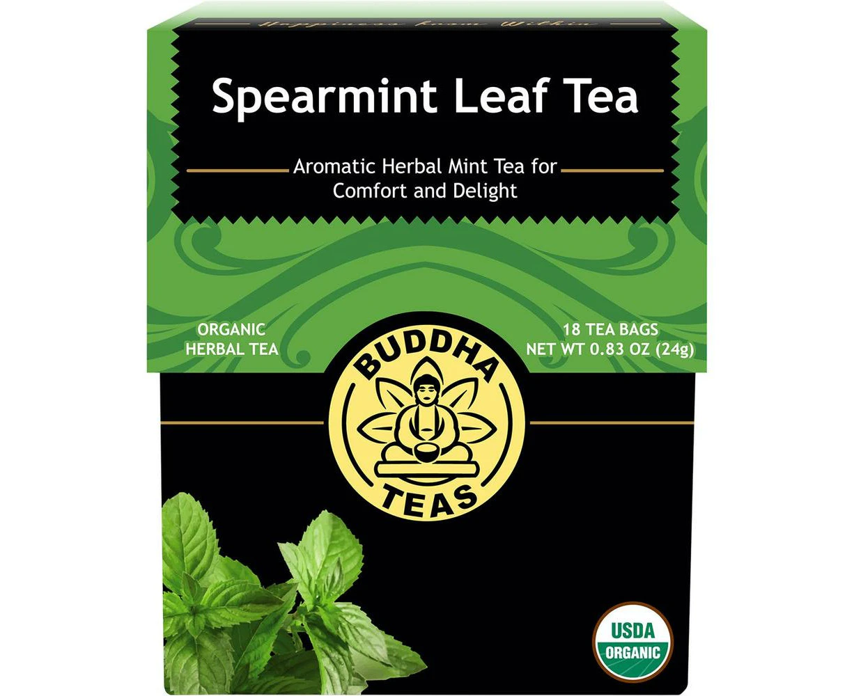 Organic Herbal Tea Bags, 18 Bags (Spearmint Leaf Tea) - 24g