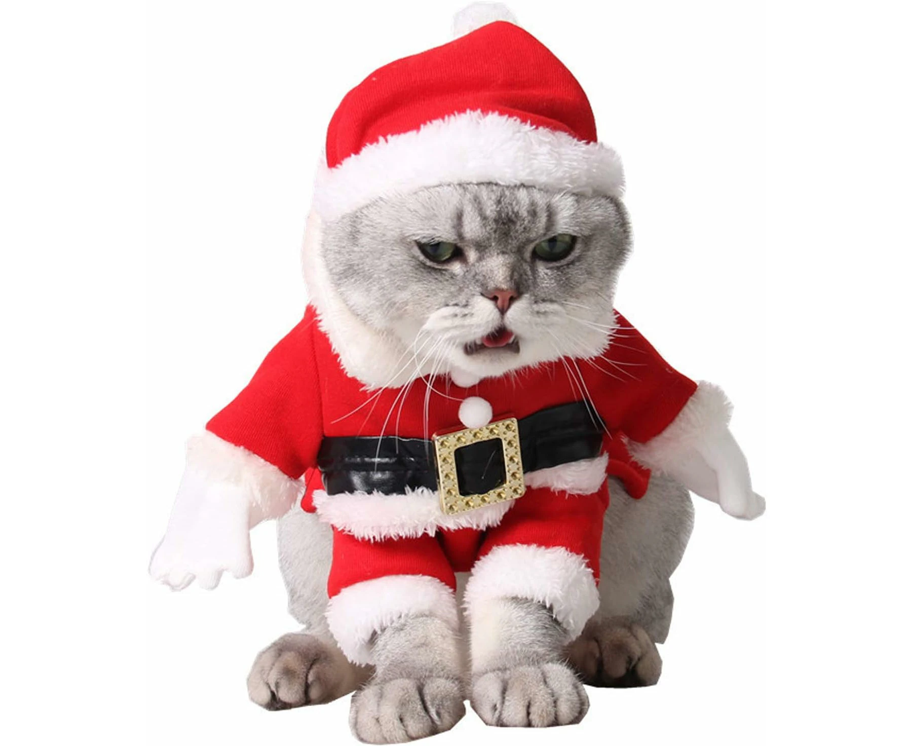 Christmas cat clothes-3D Christmas suit S size