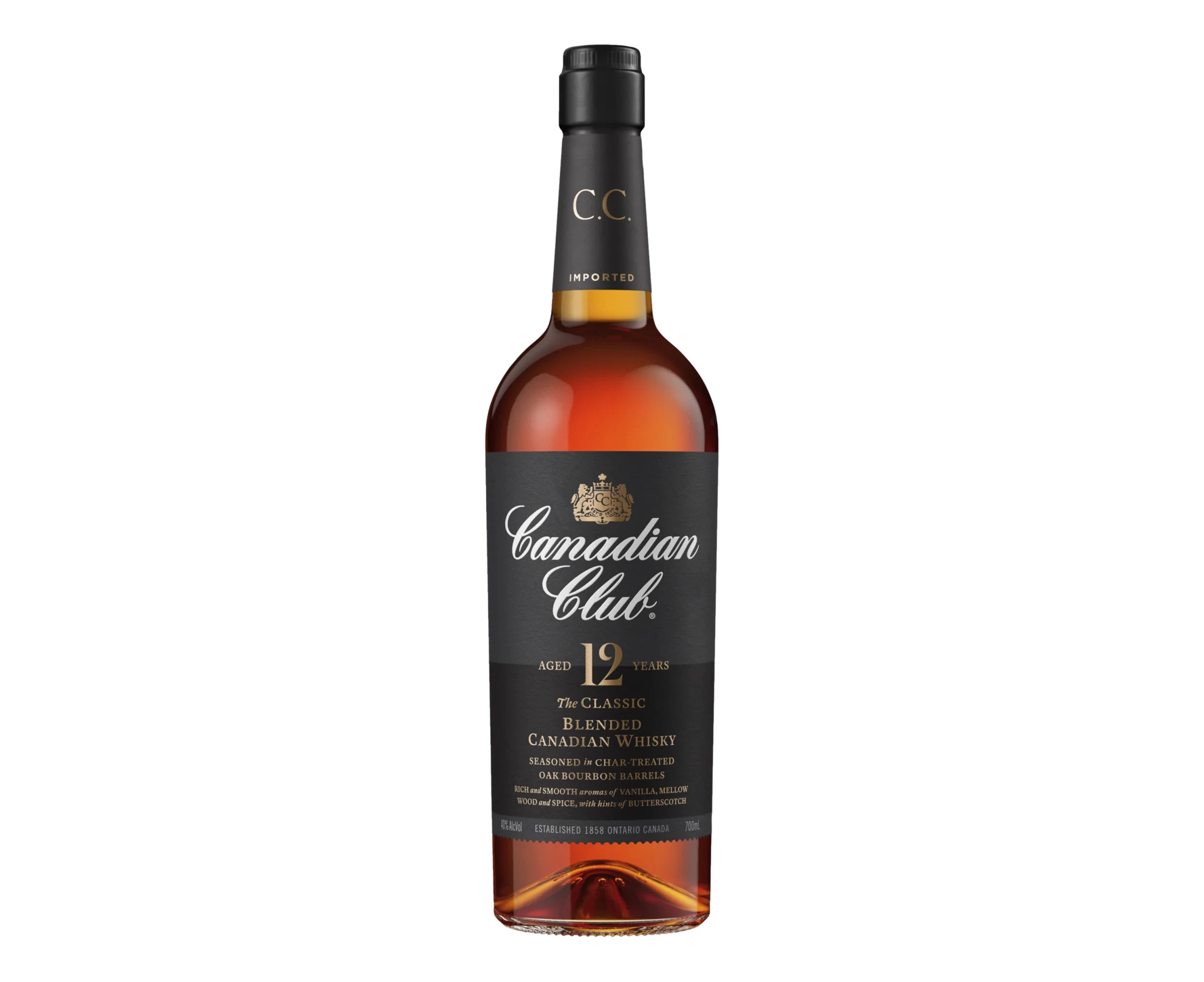 Canadian Club 12 Year Old Classic Blended Canadian Whisky 700mL