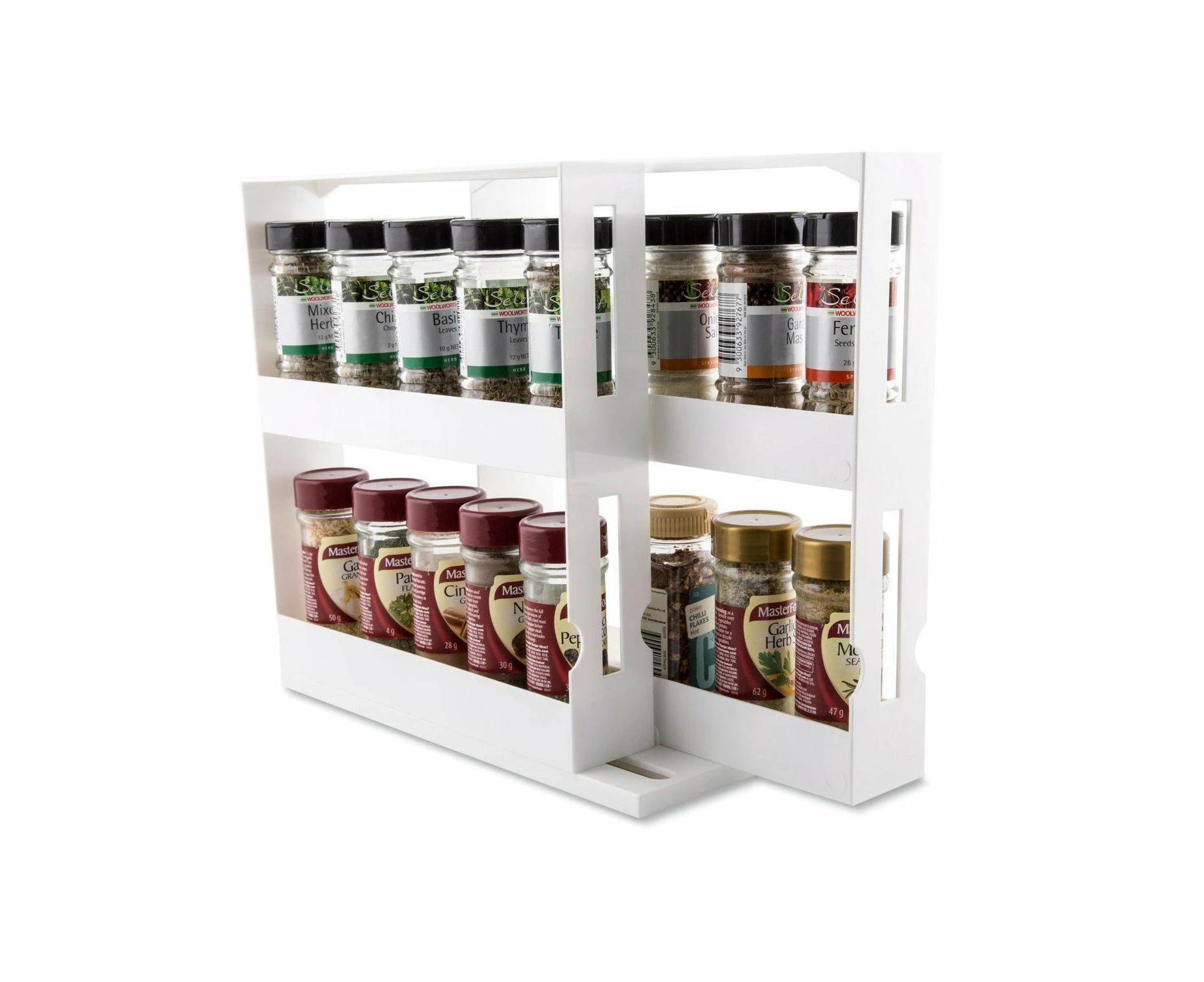 Slide Cabinet Organiser Rack Storage Pantry Kitchen Shelf Spice Jars Can Holder