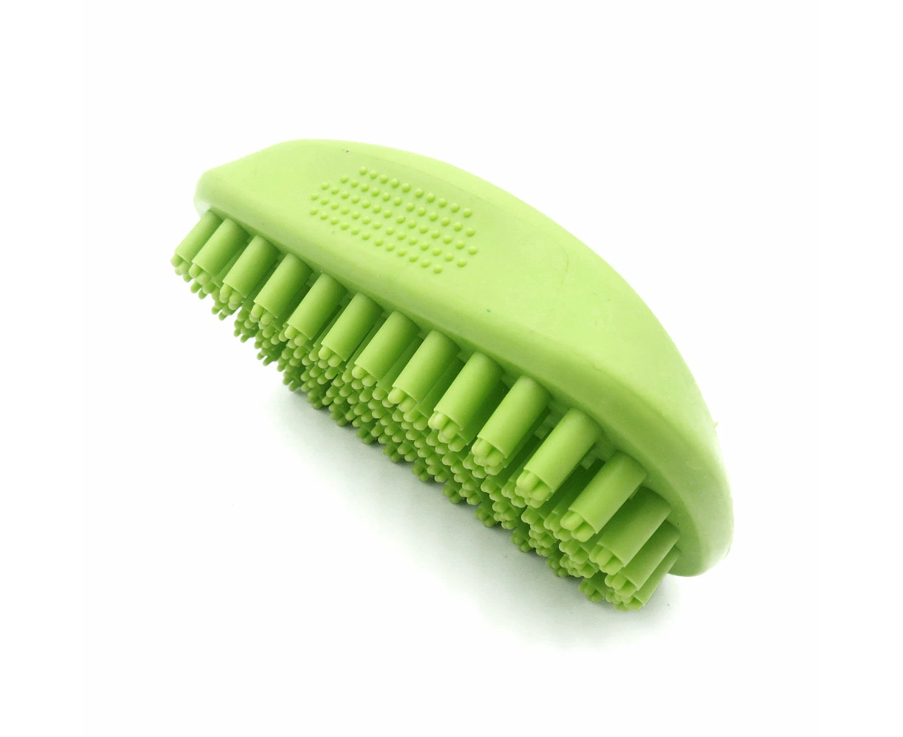 Empawrium Dog Bath Brush Soft Silicone Bristles Pet Bathing Brush Massage Green