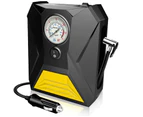 Tire Inflator Air Compressor, 12V DC Portable Air Pump with Pointer Pressure Gauge and Emergency LED Light for Car Tires, Up to 150PSI for