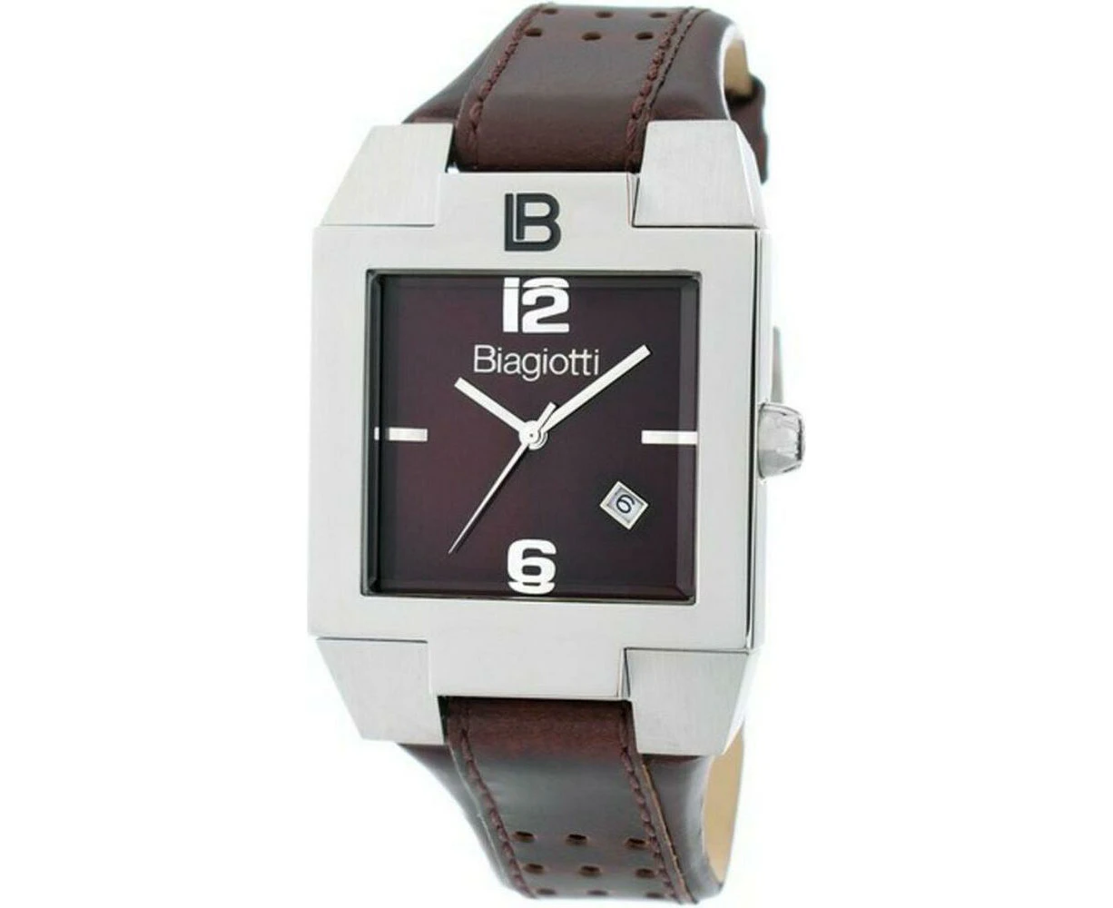 Laura Biagiotti Men's Watch Lb0035m 04 Leather Quartz Stainless Steel Watch