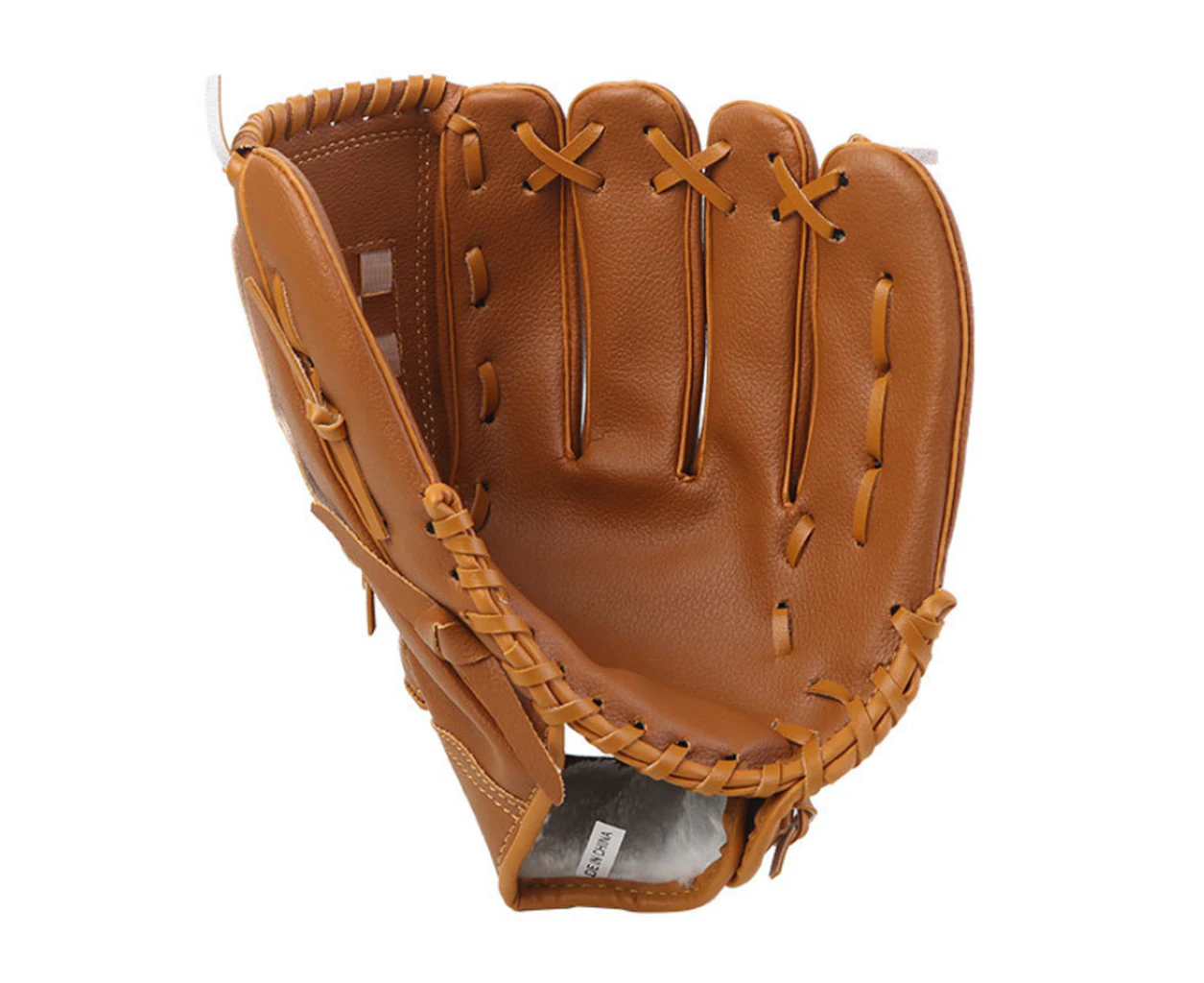 Adult Youth Child Outdoor Sport Throw Softball Baseball Practice Thickened Glove - Brown - 11.5 inch